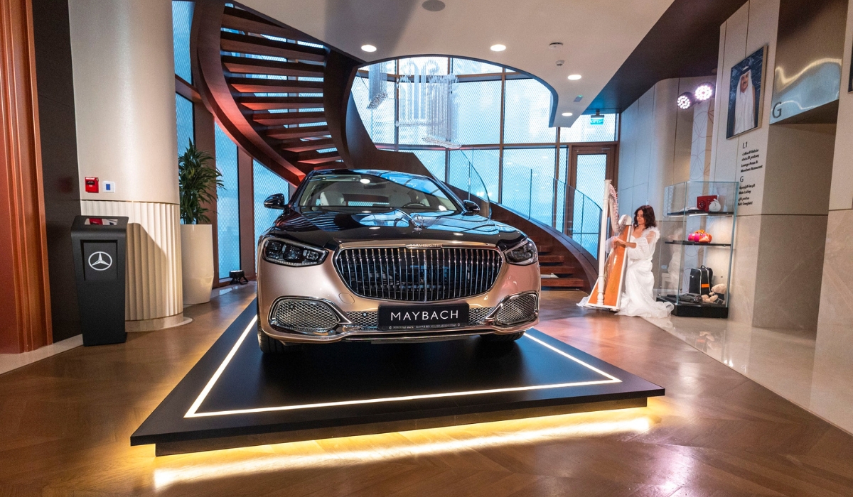 Nasser Bin Khaled Automobiles hosts a special display for the new Mercedes-Maybach EQS SUV in Qatar